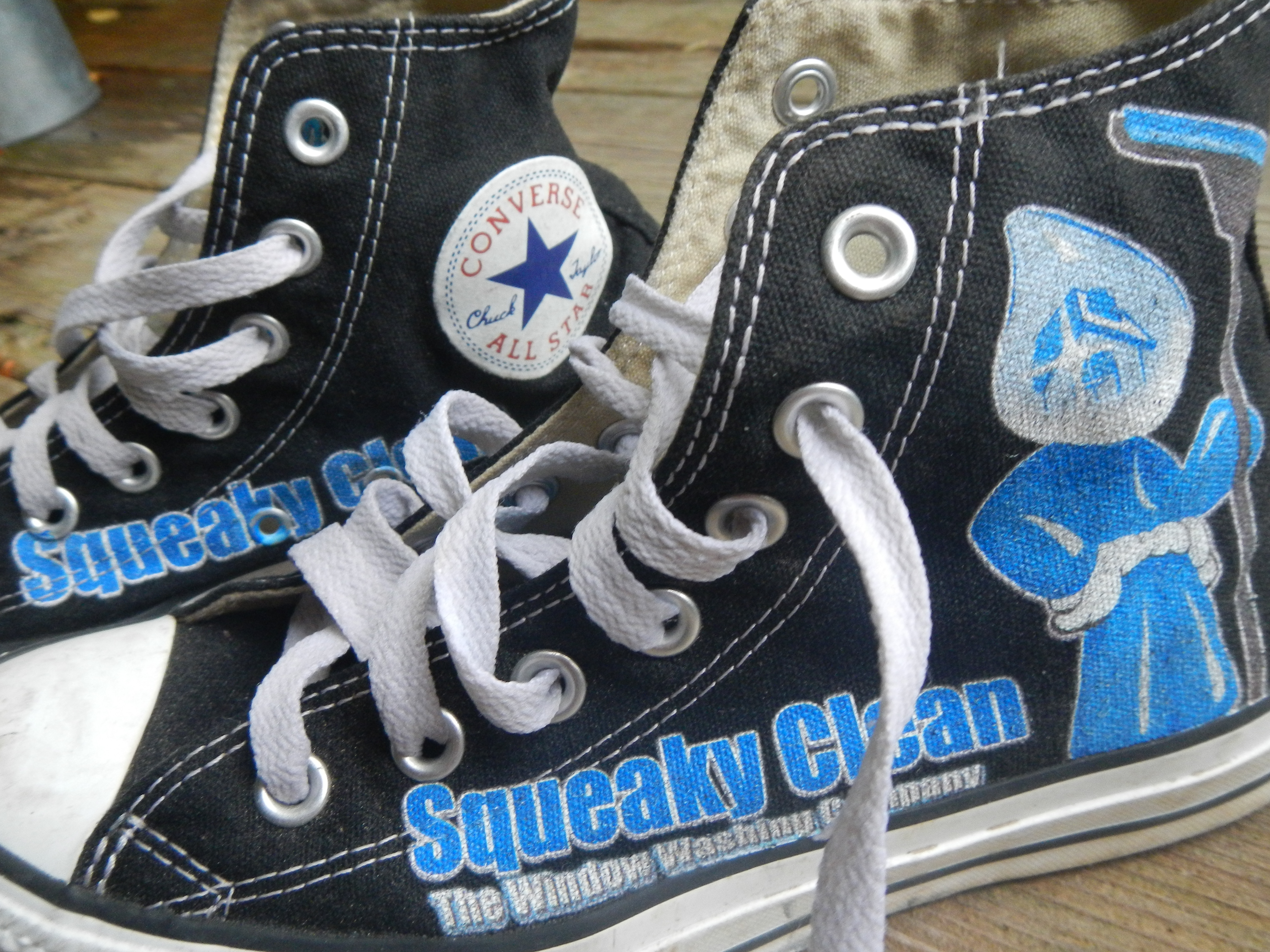  Squeaky Clean The Window Washing Company branded Converse Shoes